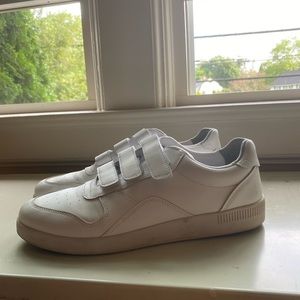 White Velcro sneakers